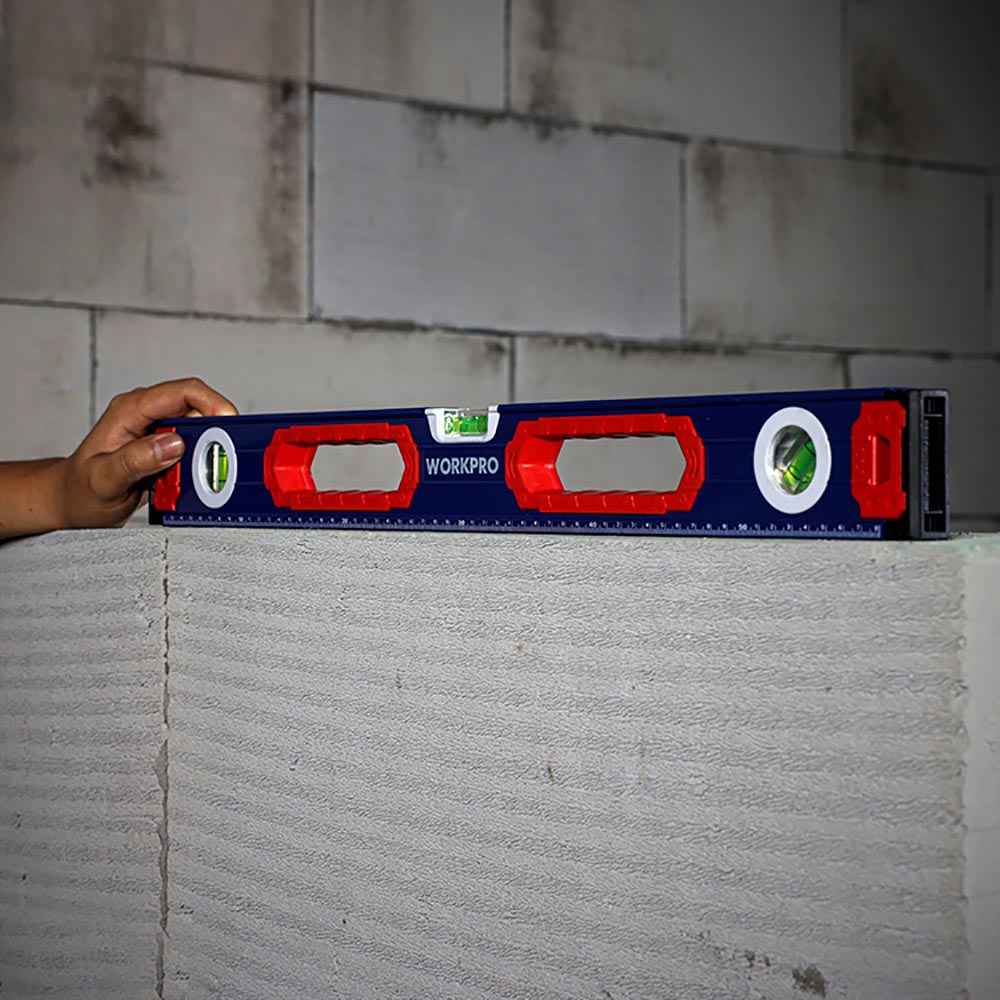 NIVEL DE BURBUJA C/BASE MÁGNETICA 60cm. WORKPRO - Imagen 5