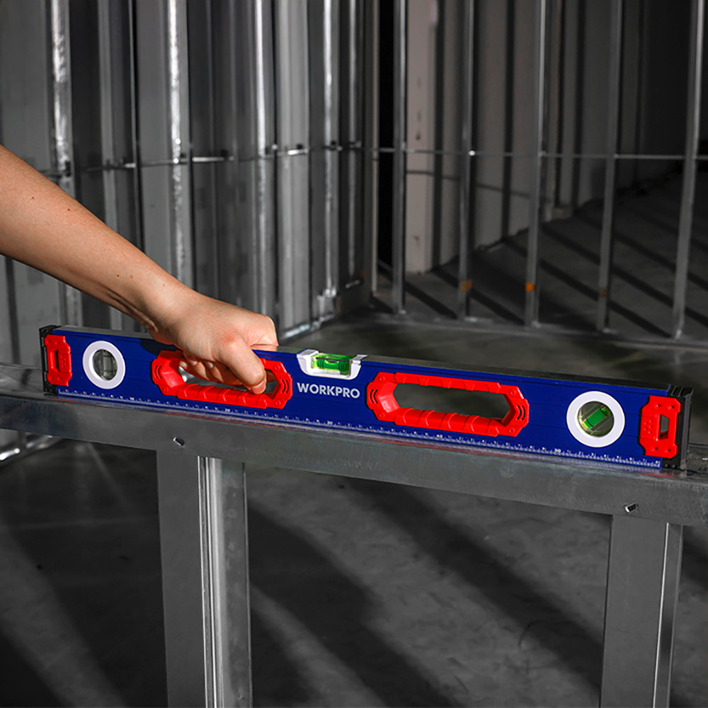 NIVEL DE BURBUJA C/BASE MÁGNETICA 60cm. WORKPRO - Imagen 6