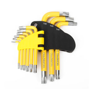 LLAVES TORX, JUEGO 9 PIEZAS, DE SEGURIDAD. WORKPRO