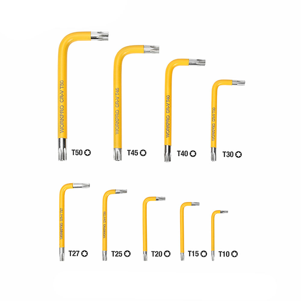 LLAVES TORX, JUEGO 9 PIEZAS, DE SEGURIDAD. WORKPRO - Imagen 3