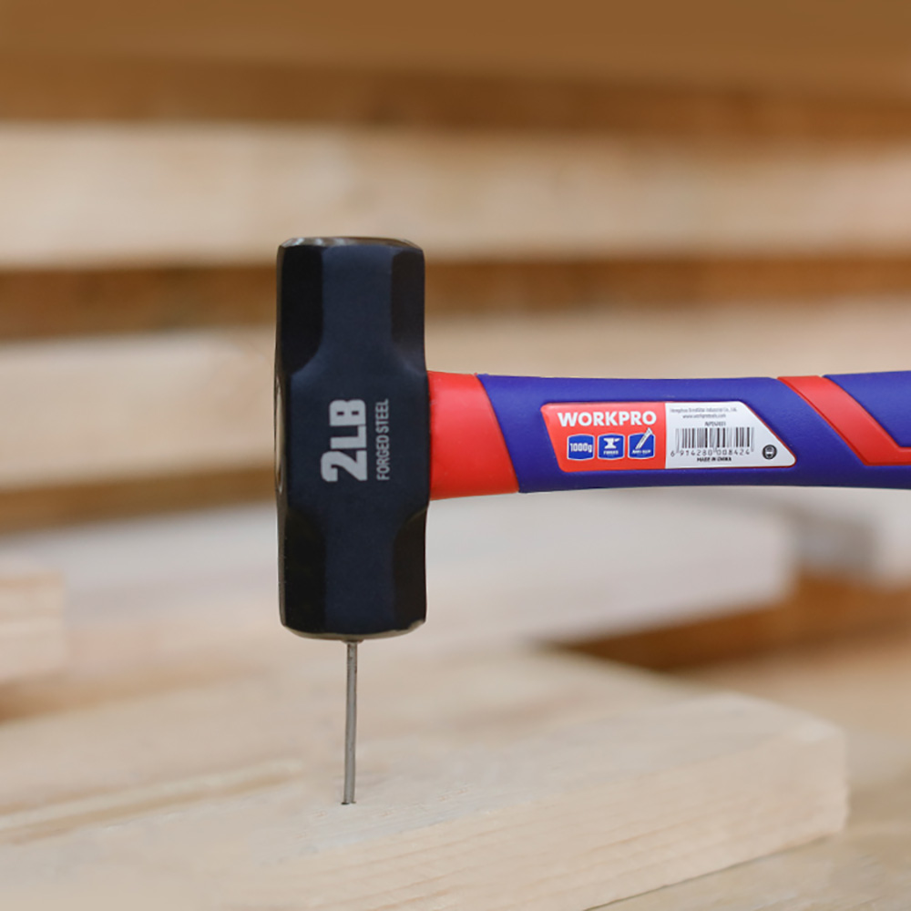 MARTILLO DE CANTERO DE 1000g CON MANGO DE FIBRA DE VIDRIO. WORKPRO - Imagen 2