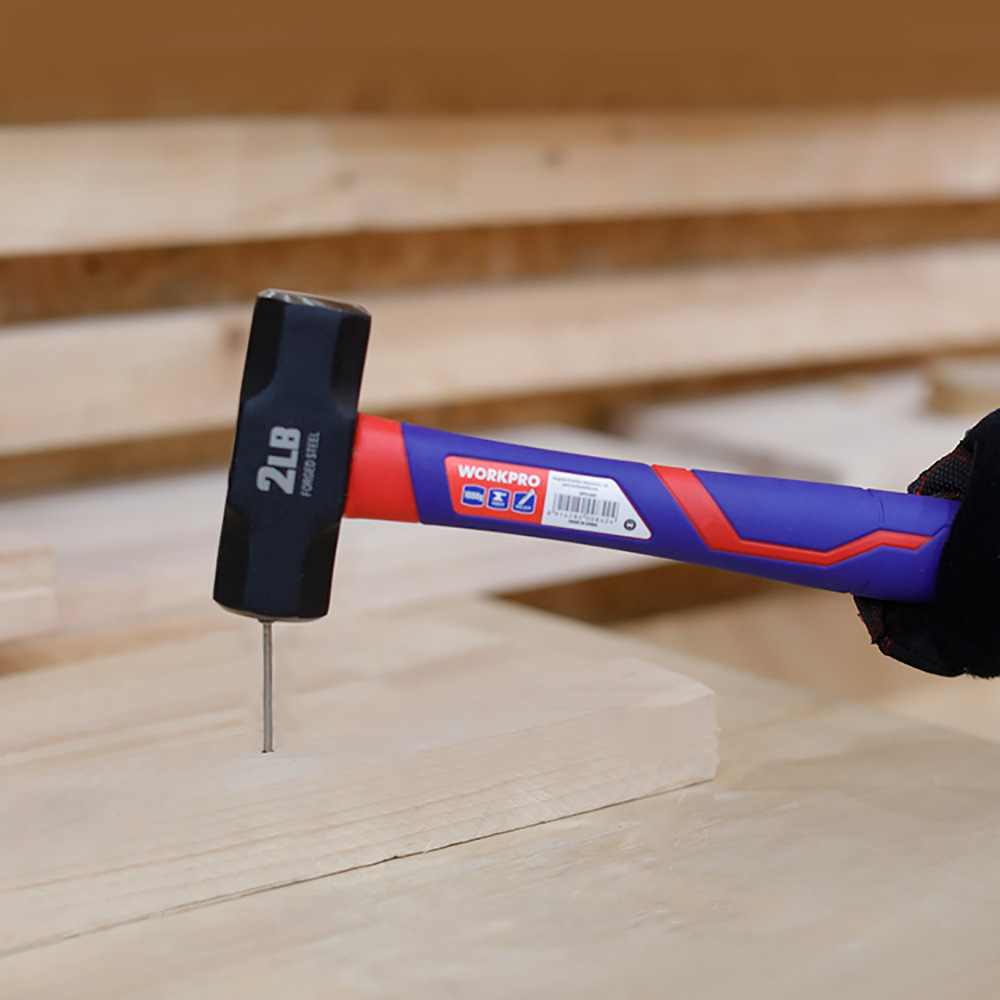 MARTILLO DE CANTERO DE 1000g CON MANGO DE FIBRA DE VIDRIO. WORKPRO - Imagen 3