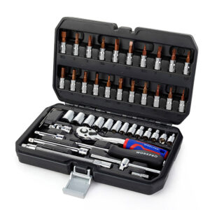 LLAVES VASO, JUEGO 46 PIEZAS, 1/4". WORKPRO