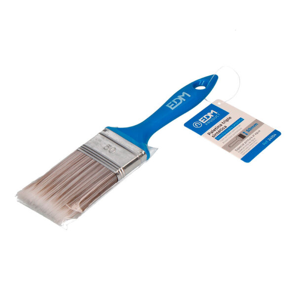 PALETINA SINTETICA TRIPLE ESPECIAL AGUA 50MM PARA TODO TIPO DE PINTURAS PLÁSTICA, ACRILICA Y BARNIZ AL AGUA (NO APTO PARA PRODUCTOS QUE CONTENGAN DISOLVENTE) EDM
