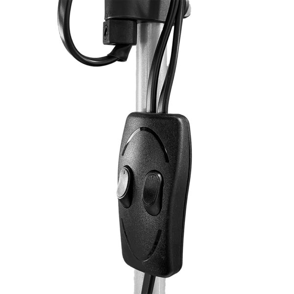 LAMPARA DE PIE MODELO BOSTON COLOR PLATEADA E27 60W Y LECTOR E14 40W EDM - Imagen 2