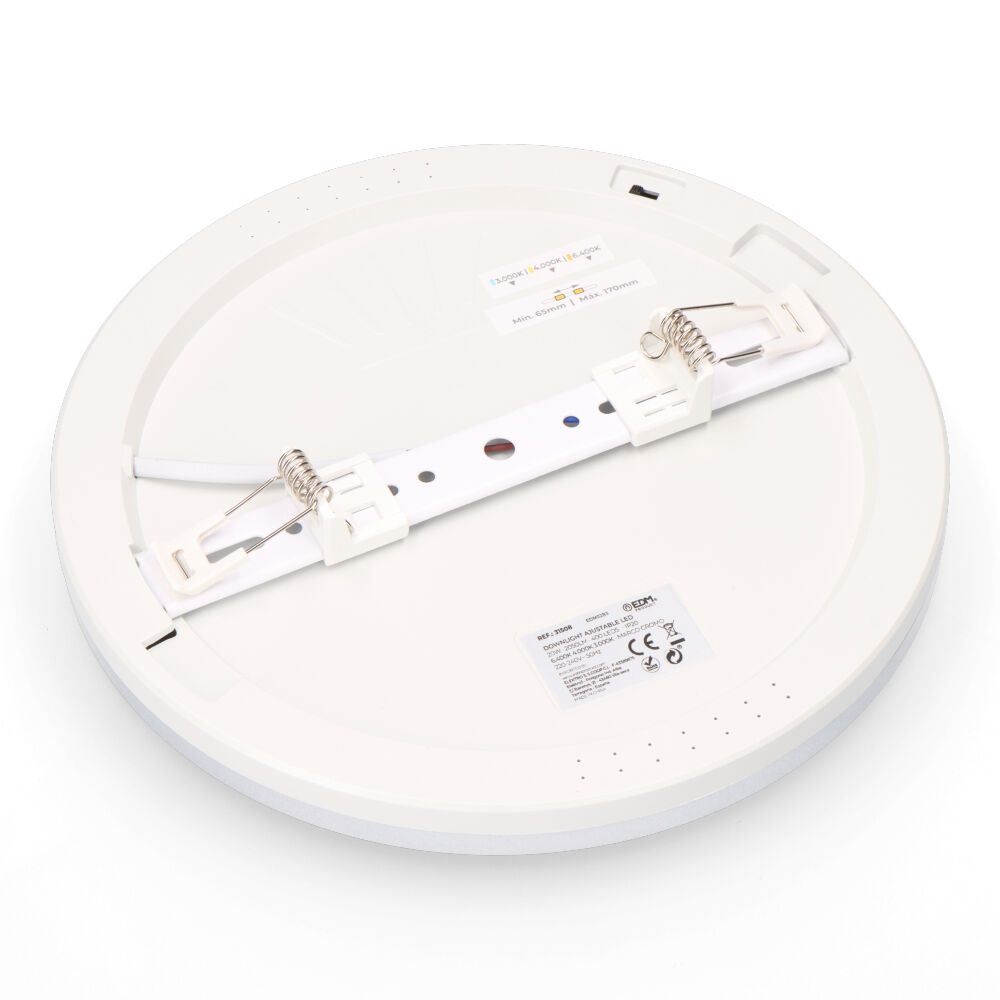 DOWNLIGHT AJUSTABLE LED SUPERFICIE/EMPOTRAR 20W 2.050lm MARCO CROMO.3 TEMPERATURAS DE LUZ. EDM - Imagen 2