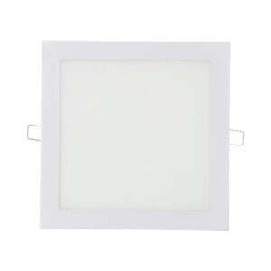 DOWNLIGHT LED EMPOTRABLE CUADRADO 20W LUZ DIA 4000K 1500lm COLOR CROMADO 22x22cm EDM