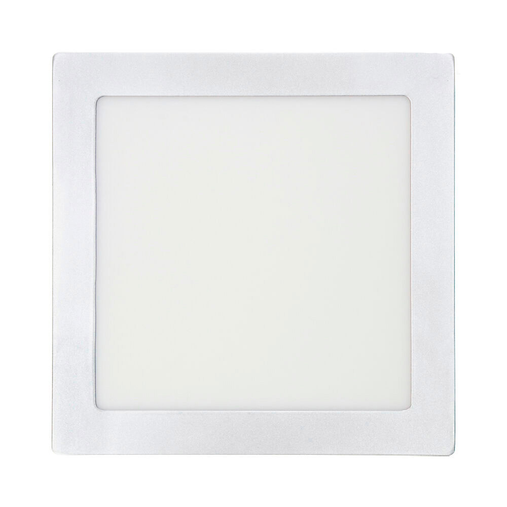 DOWNLIGHT LED SUPERFICIE CUADRADO 20W 1500lm 4000K LUZ DIA CROMADO 22x22x3cm EDM