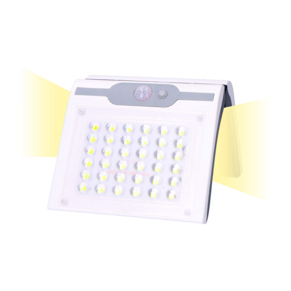 13APLIQUE SOLAR 2W 220Lm 6.500K CON SENSOR COLOR BLANCO EDM - Imagen 2