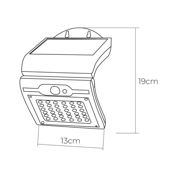 13APLIQUE SOLAR 2W 220Lm 6.500K CON SENSOR COLOR BLANCO EDM - Imagen 7