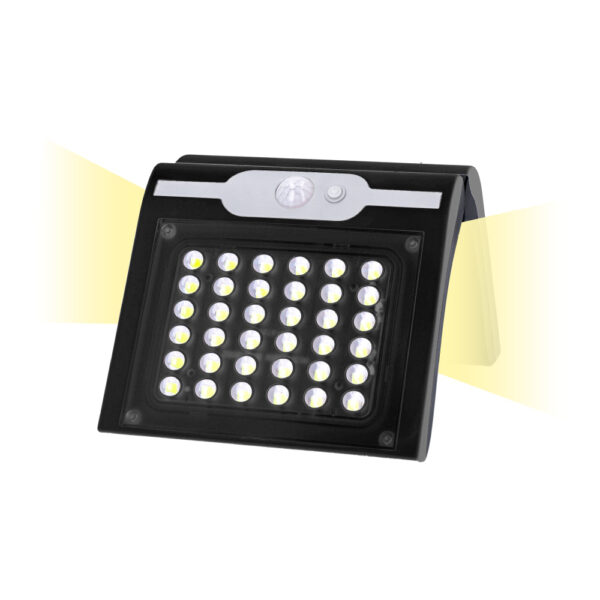 APLIQUE SOLAR 2W 220Lm 6.500K CON SENSOR COLOR NEGRO - Imagen 2