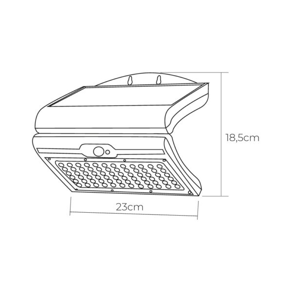 APLIQUE SOLAR 6W 430Lm 6.500K CON SENSOR COLOR NEGRO EDM - Imagen 6
