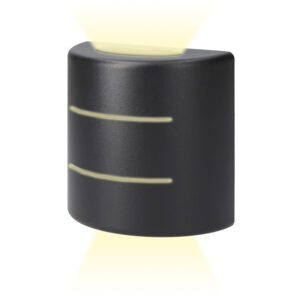 APLIQUE LED 6W 516lm 4000K LUZ DIA IP54 12x12x6cm OVALADO CON RAYAS EDM