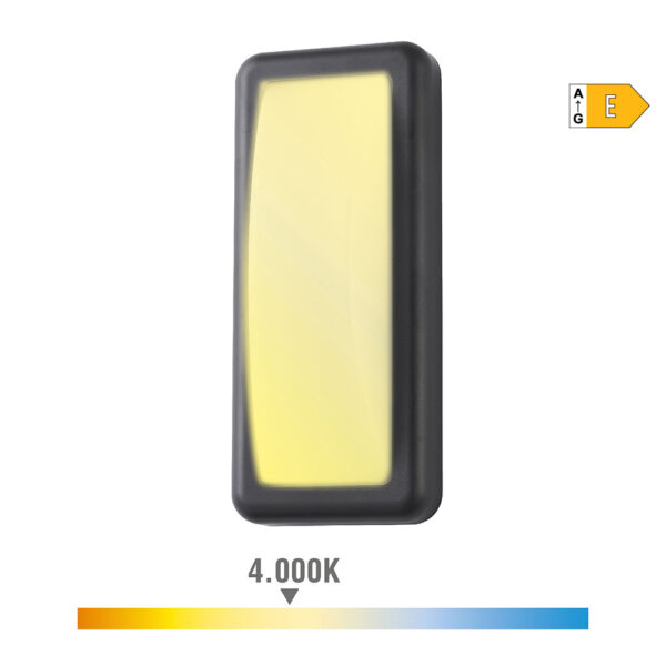 APLIQUE LED 6W 450lm 4000K LUZ DIA IP65 RECTANGULAR EDM