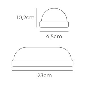 APLIQUE OVAL LED 18W 1820lm 6400K 10,2x4,5x23cm EDM