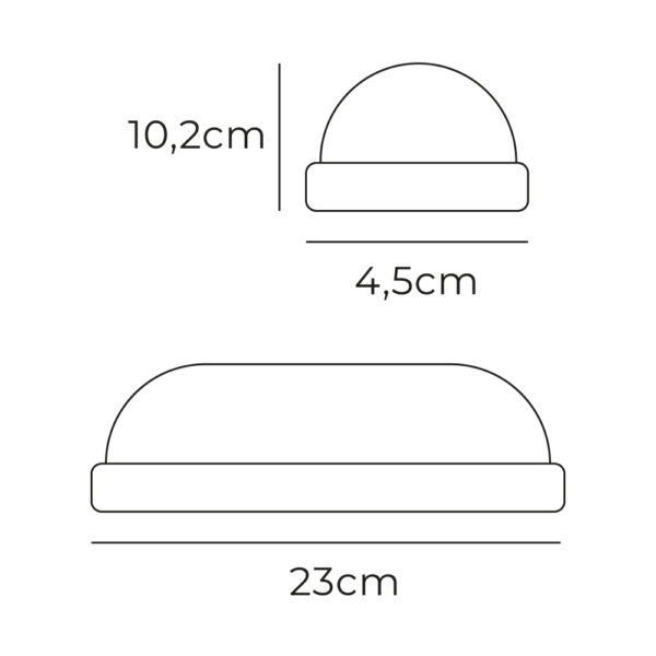 APLIQUE OVAL LED 18W 1820lm 6400K 10,2x4,5x23cm EDM