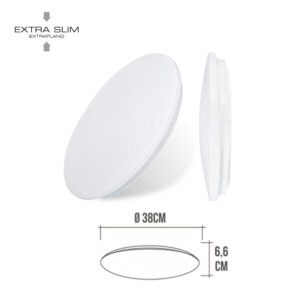 APLIQUE LED DE SUPERFICIE 24W 6500K Ø38x6,6cm EDM