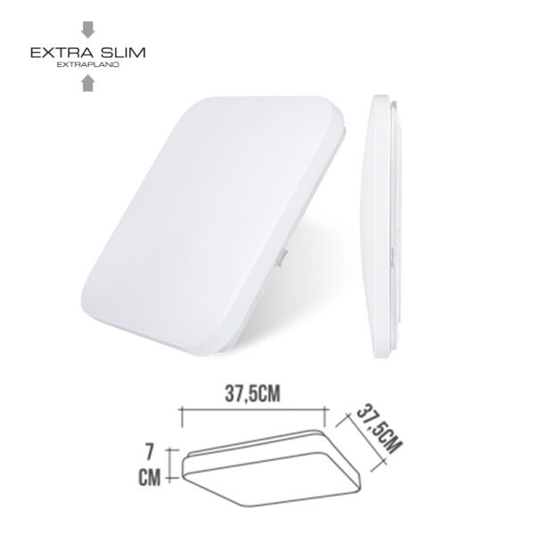 APLIQUE SUPERFICIE LED EXTRAPLANO 24W 4000K 37,5x37,5x7,1cm EDM