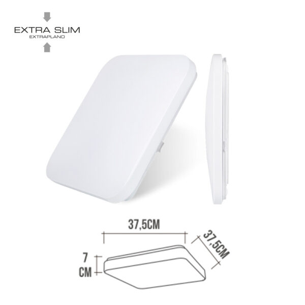 APLIQUE SUPERFICIE LED EXTRAPLANO 24W 6500K 37,5x37,5x7,1cm EDM