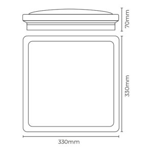 APLIQUE SUPERFICIE CUADRADO LED 18W 1820lm 6500K 33x33x7cm EFECTO MADERA EDM