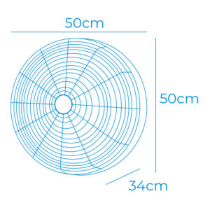 VENTILADOR PARED 100W 50cm CON MANDO EDM