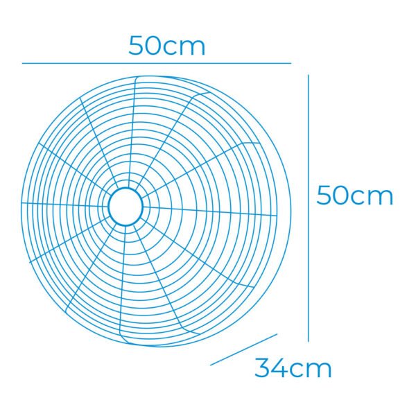 VENTILADOR PARED 100W 50cm CON MANDO EDM