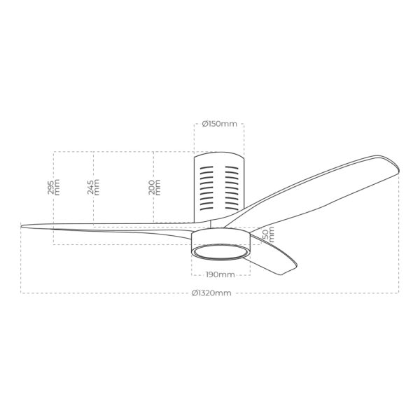 VENTILADOR DE TECHO INTELIGENTE CON ASPAS DE MADERA LUZ LED 3000/4000/6000K KARA POTENCIA: 30W EDM - Imagen 5