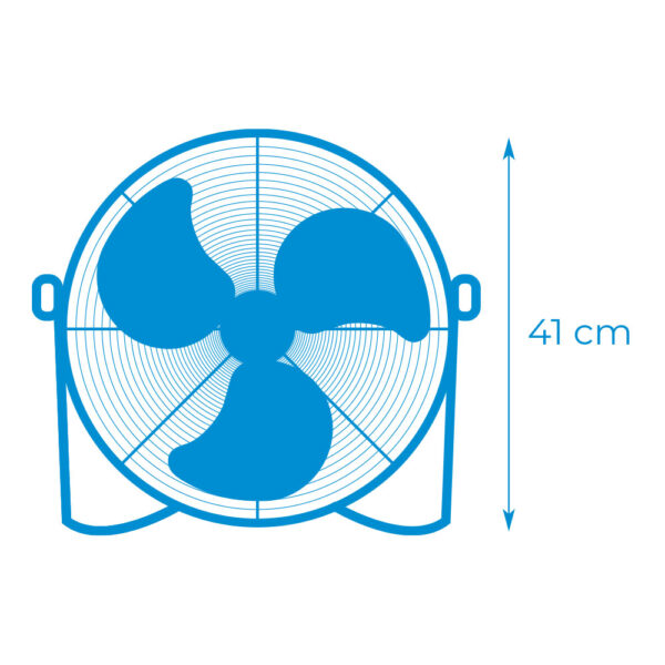 VENTILADOR INDUSTRIAL, DE SUELO. COLOR NEGRO. POTENCIA: 45W ASPAS: Ø30x41cm EDM - Imagen 2
