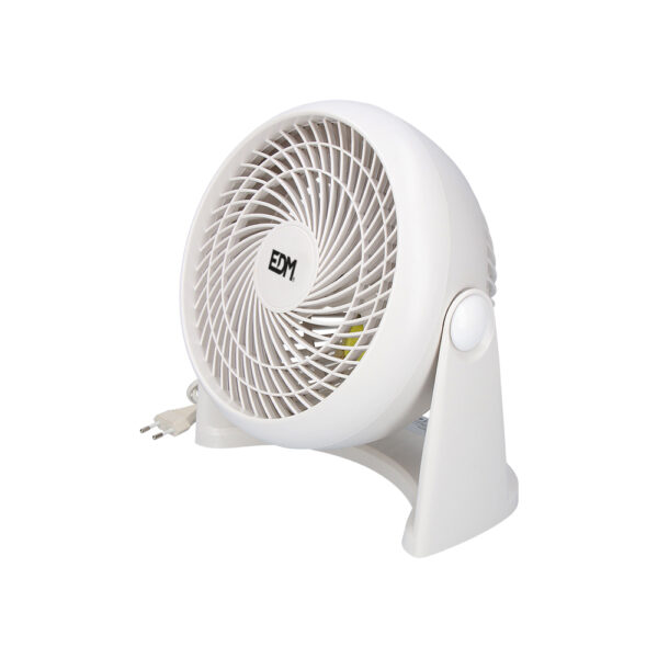 VENTILADOR 2 EN 1 (SUELO Y PARED) COLOR BLANCO. POTENCIA: 50W ASPAS: Ø18cm 26,5x15,5x27,7cm EDM