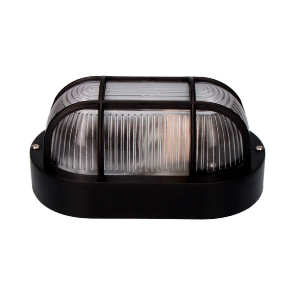 APLIQUE OVAL COLOR NEGRO 1xE27 40W 11,4x20,2x10cm MODELO TARRAGONA.