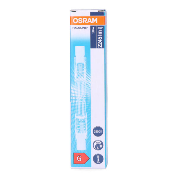 BOMBILLA HALOGENA LINEAL 78mm HALOLINE120W 240V  OSRAM