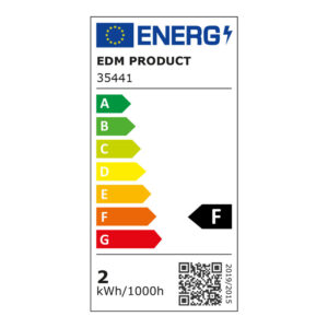 BOMBILLA ESFERICA LED E27 1,5W 130lm 6400K LUZ FRIA Ø45x69mm EDM