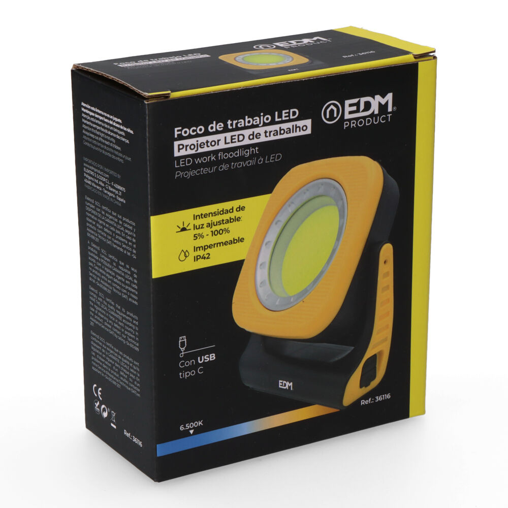 FOCO DE TRABAJO LED RECARGABLE 1.000Lm 10W - Imagen 4