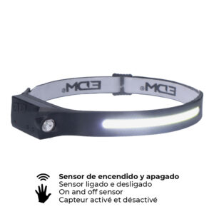 LINTERNA FRONTAL CON SENSOR RECARGABLE