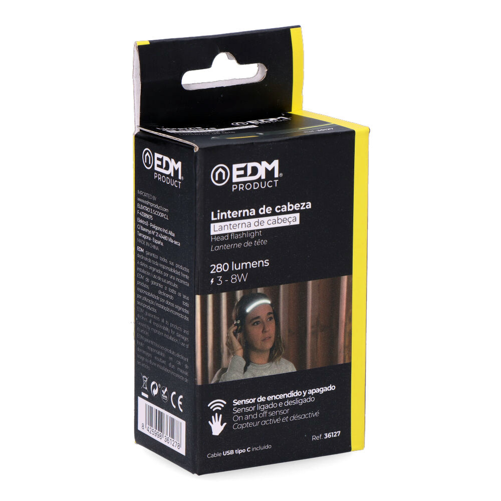 LINTERNA FRONTAL CON SENSOR RECARGABLE - Imagen 6