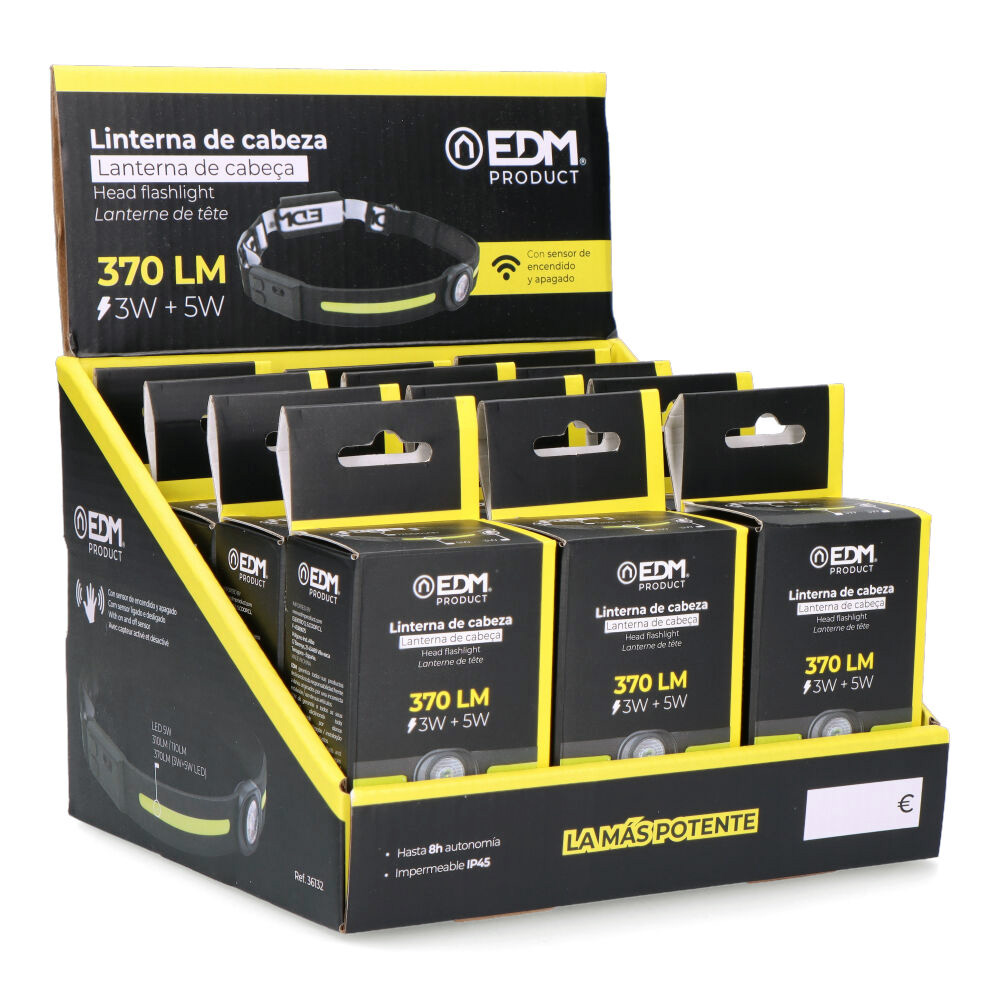 LINTERNA DE CABEZA LED 3W + 5W RECARGABLE - Imagen 5