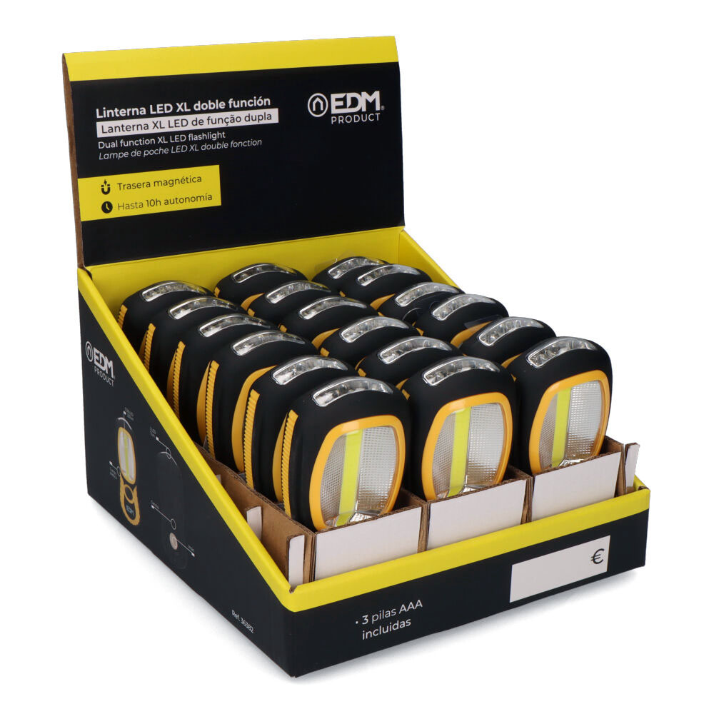 LINTERNA LED XL.DOBLE FUNCIÓN CON GANCHO E IMAN (PILAS INCLUIDAS) - Imagen 5