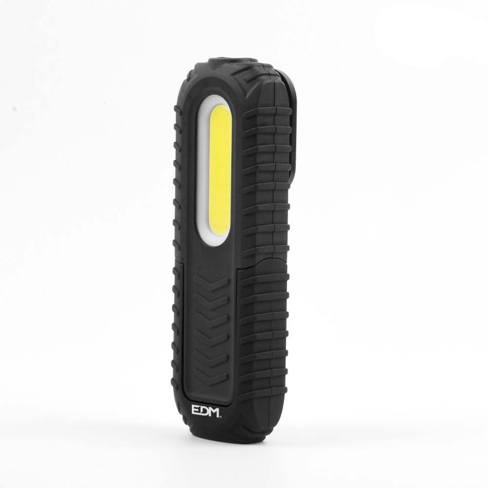 LINTERNA DE TRABAJO LED RECARGABLE CON USB. CON GANCHO + IMAN + SOPORTE. COB 5W 300 Lm / 3W 90 Lm