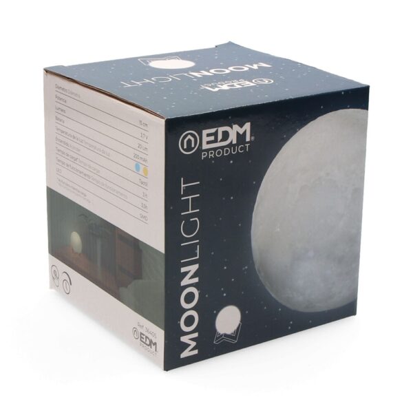 LAMPARA DE LUNA EN 3D DOS TONALIDADES DE LUZ Ø15cm - Imagen 2