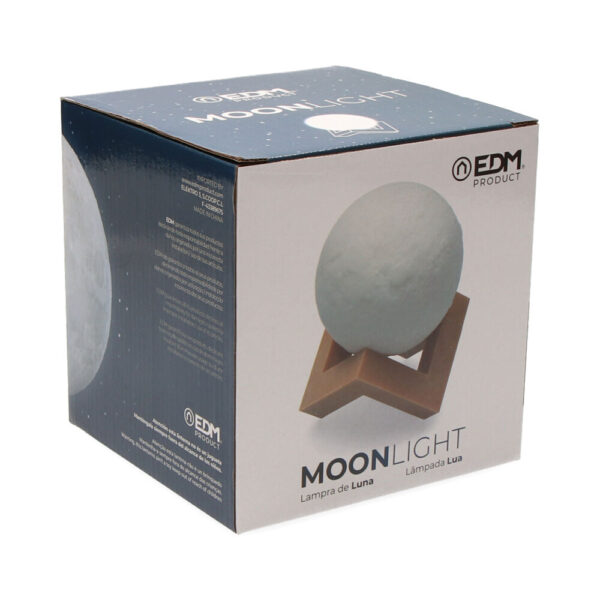 LAMPARA DE LUNA EN 3D DOS TONALIDADES DE LUZ Ø15cm - Imagen 3