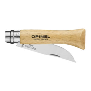 NAVAJA Nº6 DE ACERO INOXIDABLE HOJA 7cm. PUÑO MADERA DE HAYA. OPINEL