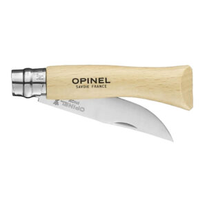 NAVAJA Nº7 DE ACERO INOXIDABLE HOJA 8cm. PUÑO MADERA DE HAYA. OPINEL
