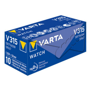 MICRO PILA DE BOTON VARTA SILVER SR67 - V315 1,55V (BLISTER 1 unid.) Ø7,9x1,68mm