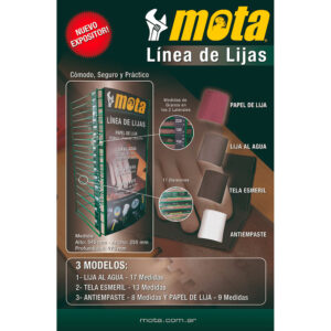 EXPOSITOR PARA LIJAS MOTA. GRATIS POR LA COMPRA DE 300€ EUROS EN LIJAS MOTA.