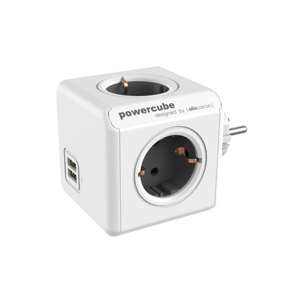POWERCUBE ORIGINAL+USB  4 TOMAS DE CORRIENTE + 2 USB 1202 POWERCUBE - Imagen 2