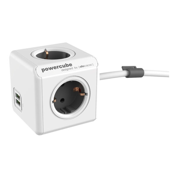 POWERCUBE EXTENDED +USB 4 TOMAS CORRIENTE + 2 USB 1402 POWERCUBE - Imagen 2