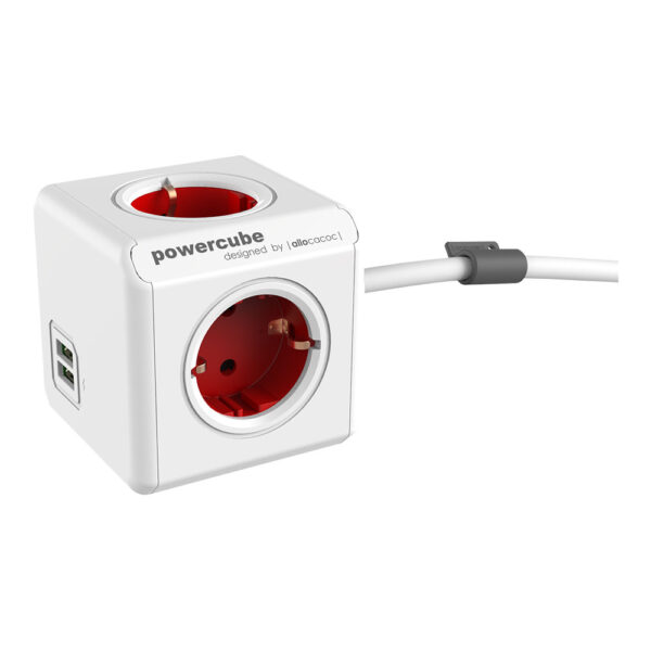 POWERCUBE EXTENDED +USB 4 TOMAS CORRIENTE + 2 USB 1402 POWERCUBE - Imagen 3