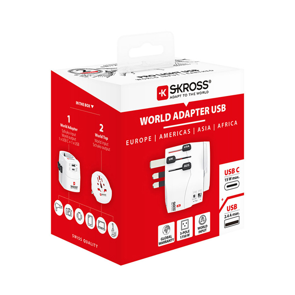 SET 2 MULTI ADAPTADORES DE VIAJE SKROSS 1302472 - Imagen 3