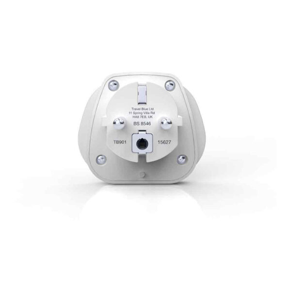 ADAPTADOR ENTRADA MULTIPLE MUNDIAL A SALIDA CLAVIJA EUROPA, TB-901, TRAVEL BLUE