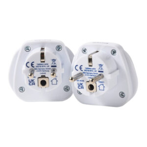 PACK DE 2 ADAPTADORES ENTRADA MULTIPLE MUNDIAL A SALIDA CLAVIJA EUROPA, TB-902, TRAVEL BLUE